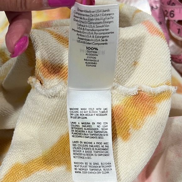 Mother The loafer tie die crop cotton sweatshirt
Size medium - Picture 8 of 8